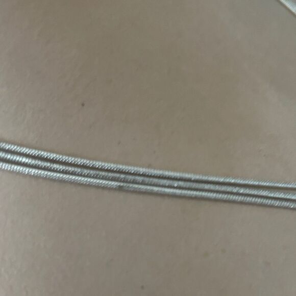 Nine West Tri-Tone multi strand Necklace - Picture 3 of 5